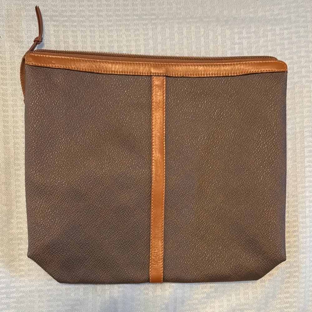 Bally Brown and Tan Leather Pouch - Picture 2 of 6